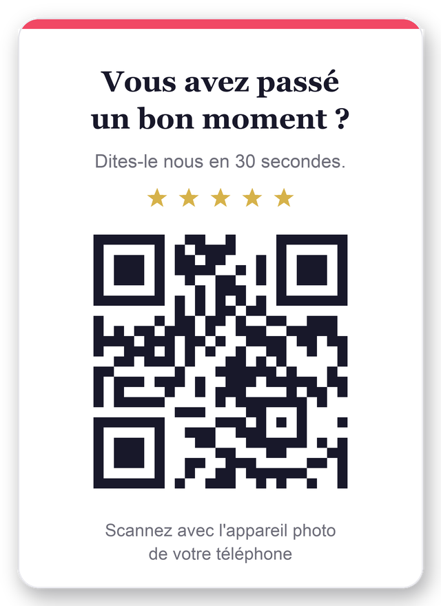 Chevalet QR code personnalisable